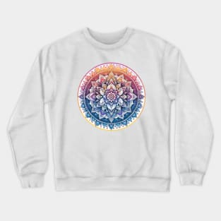 Serenity Mandala 1 - Purple and Orange Crewneck Sweatshirt